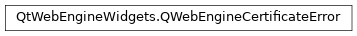 Inheritance diagram of PySide2.QtWebEngineWidgets.QWebEngineCertificateError